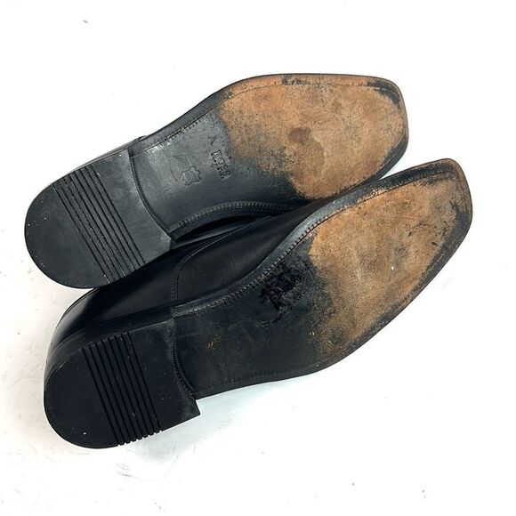 BOSS Hugo Boss Black Square Toe Dress Shoe Derby Lace Up Men’s Size US 11 - Picture 9 of 12